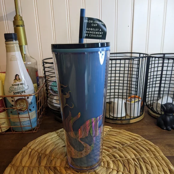 Starbucks Siren Blue Mermaid Iridescent Color changing Tumbler Vent 24oz - Picture 2 of 4